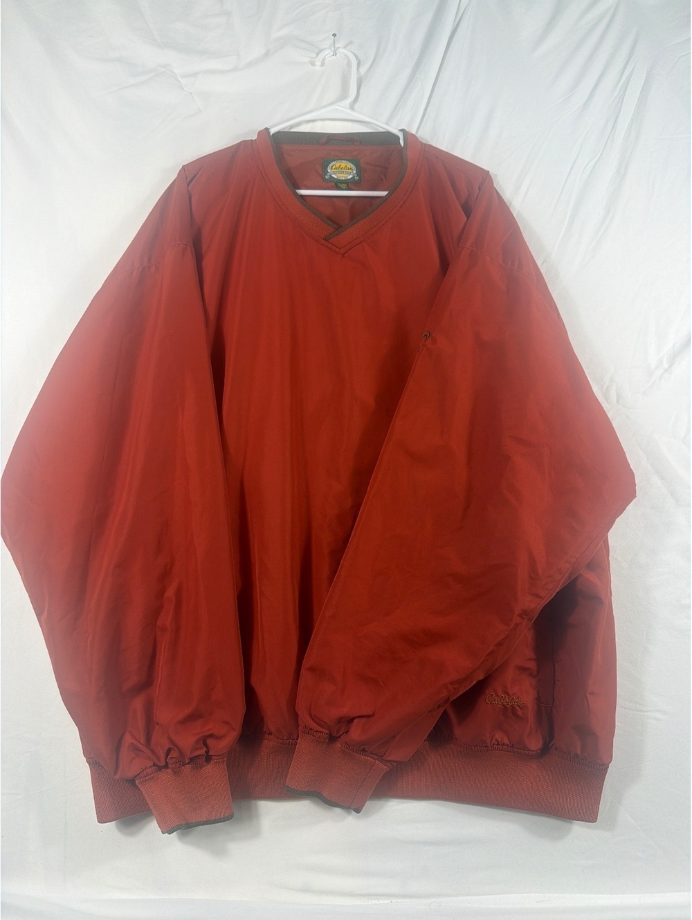 Cabela's Men's Windcrust Pullover Jacket 2XL Rust Orange